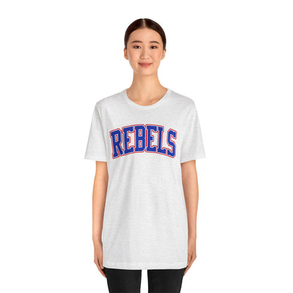 Rebels Collegiate T-Shirt — Red White Blue Team Tee