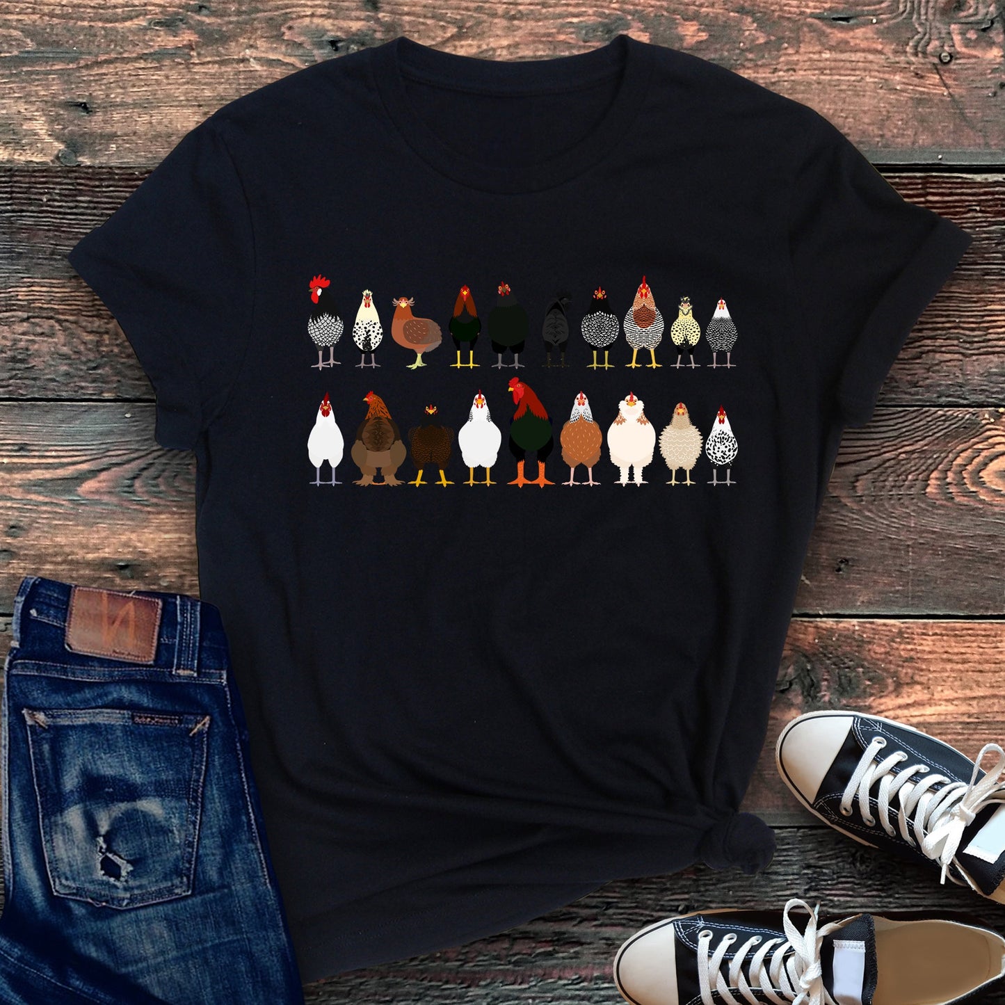 Chicken Lovers Super Soft Tees, Farm Animal Shirts, Illustration, Breeds