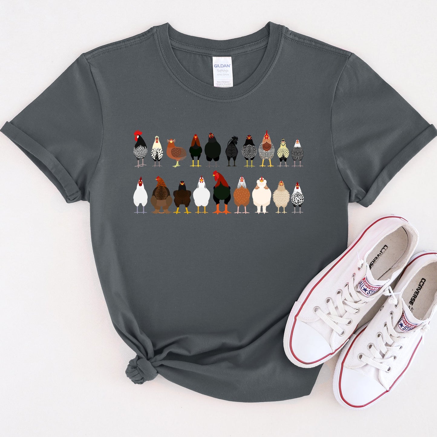 Chicken Lovers Super Soft Tees, Farm Animal Shirts, Illustration, Breeds