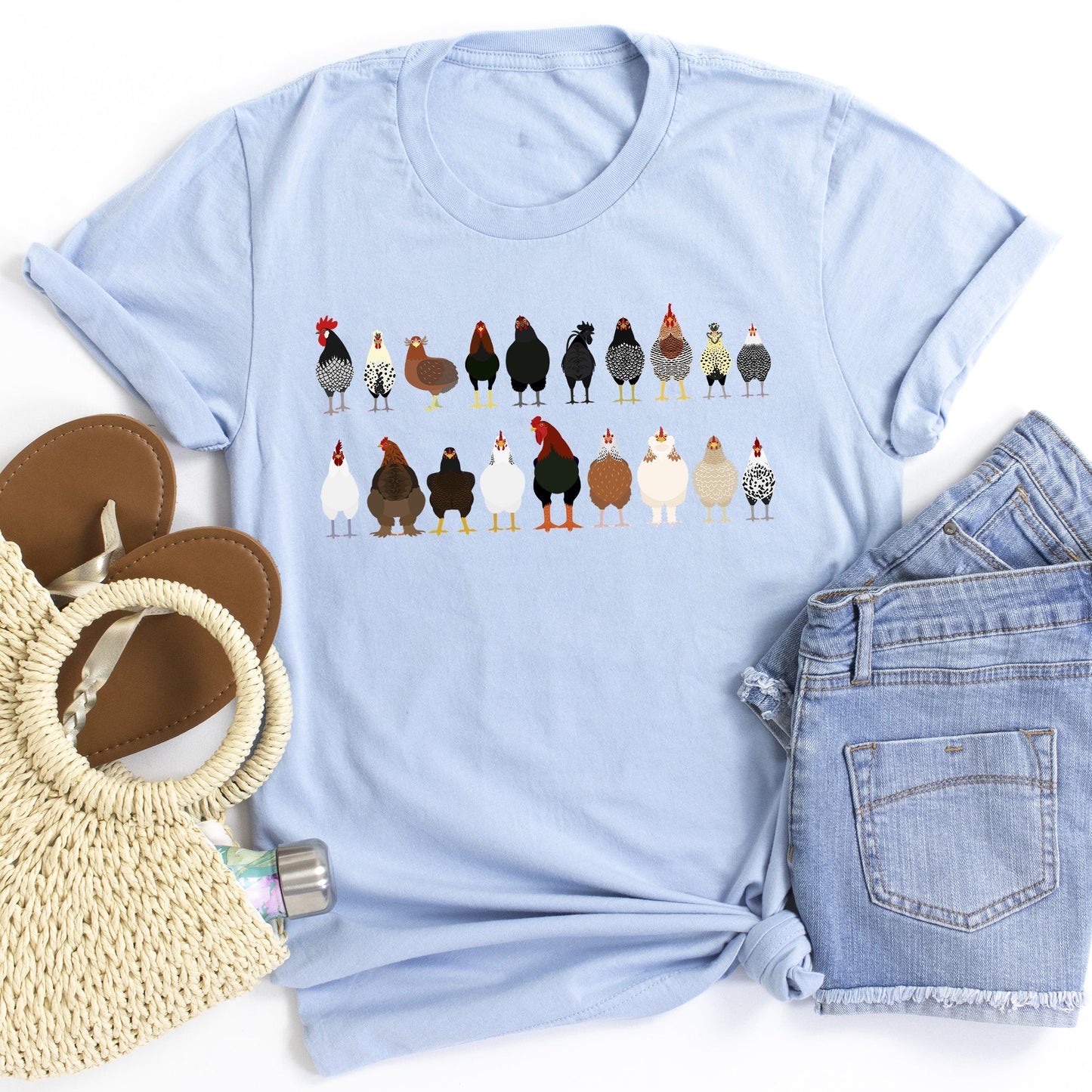 Chicken Lovers Super Soft Tees, Farm Animal Shirts, Illustration, Breeds