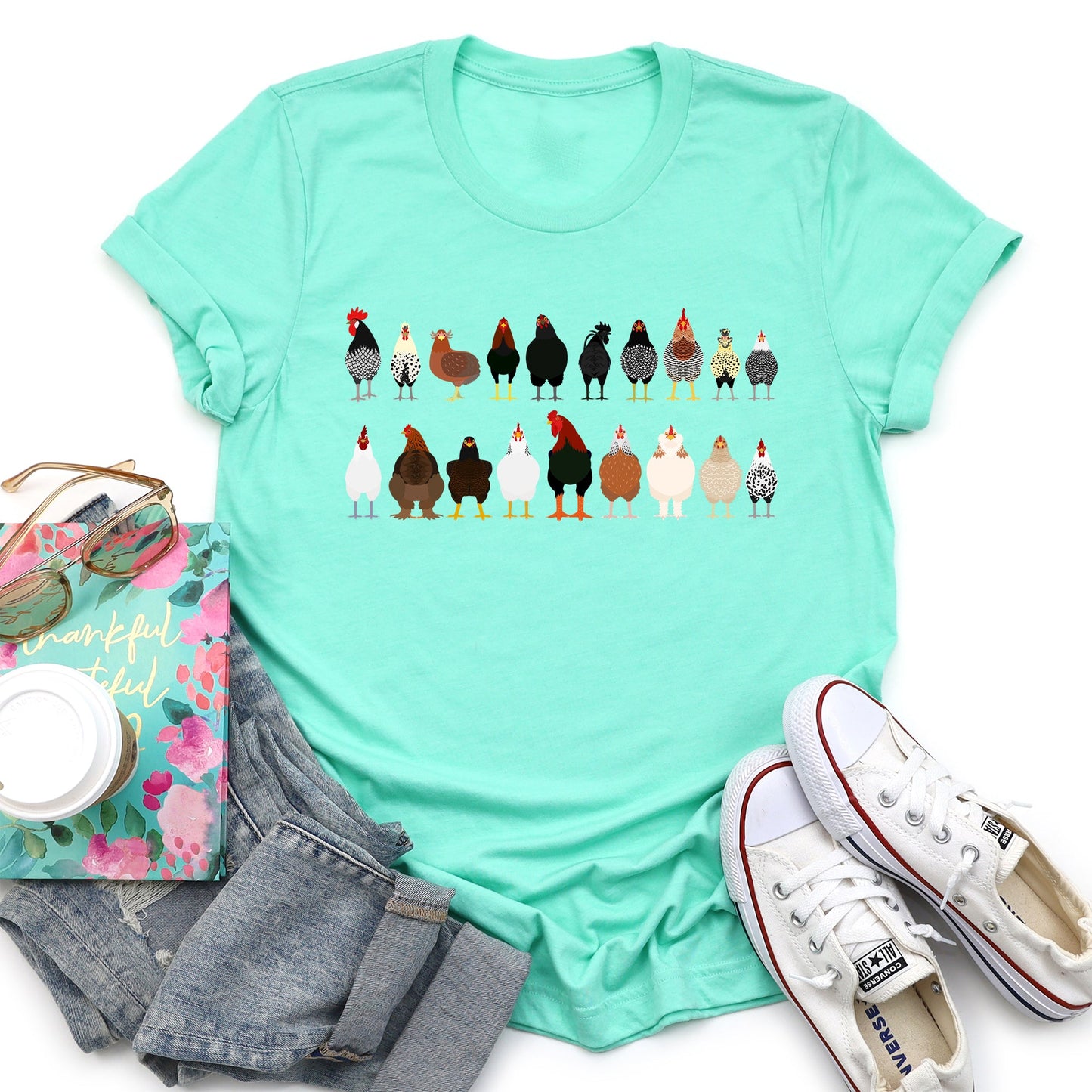 Chicken Lovers Super Soft Tees, Farm Animal Shirts, Illustration, Breeds