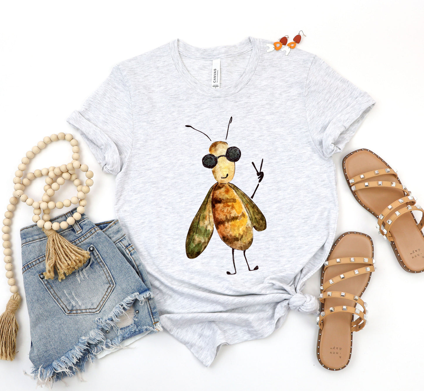 Funny Bee T-shirt, Watercolor Animal Lover, Nature, Fun Shirt Comfort Colors T-Shirt