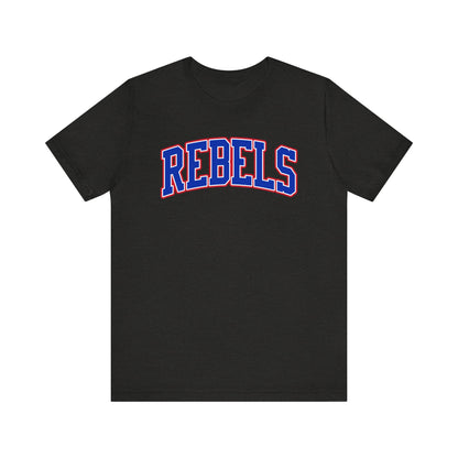 Rebels Collegiate T-Shirt — Red White Blue Team Tee