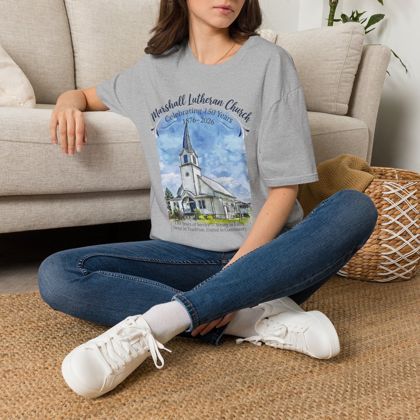 Adult T-Shirt — Marshall Lutheran Church 150th Anniversary (1876–2026) Commemorative Tee (Softstyle - All Colors for 2X and Below)