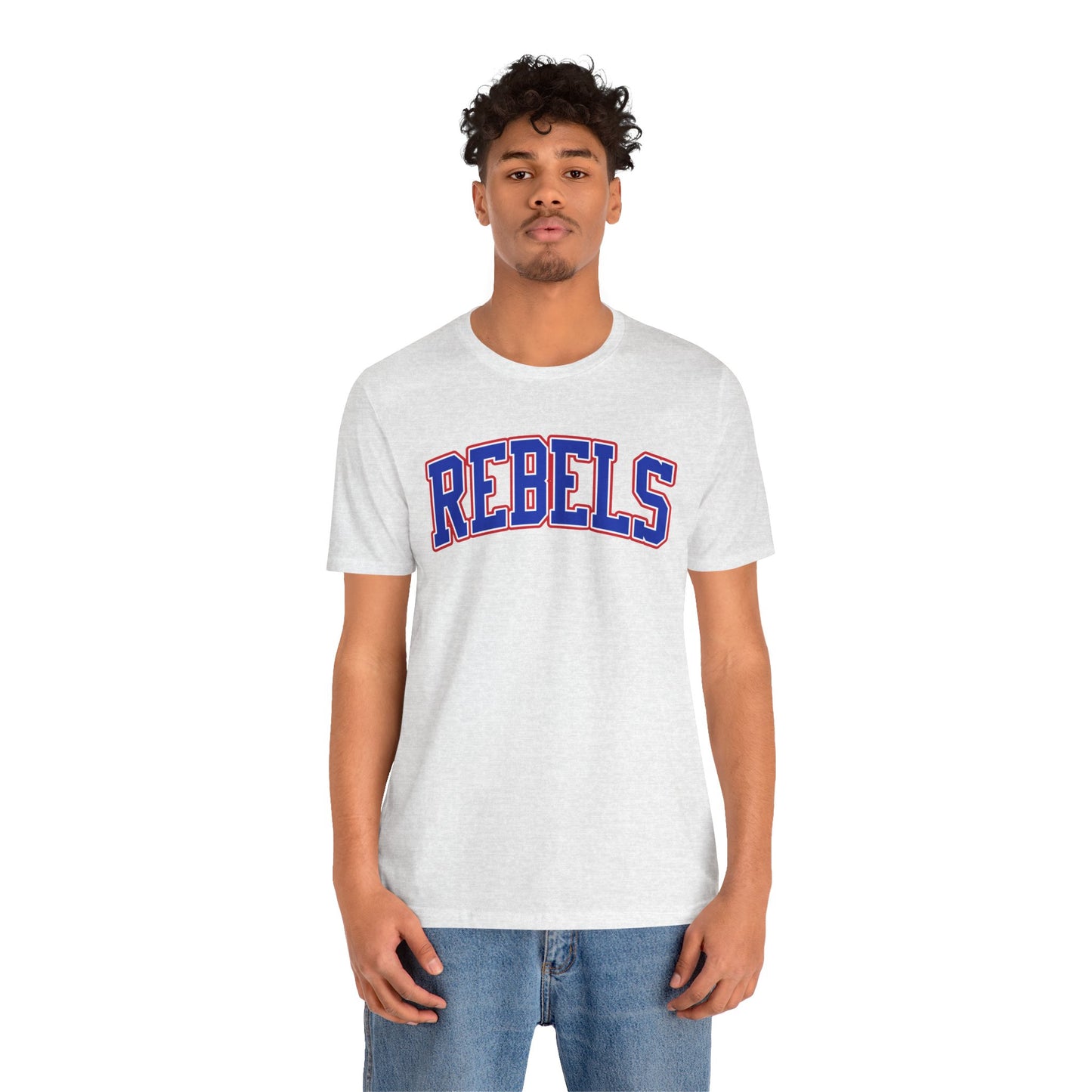 Rebels Collegiate T-Shirt — Red White Blue Team Tee