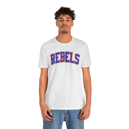Rebels Collegiate T-Shirt — Red White Blue Team Tee