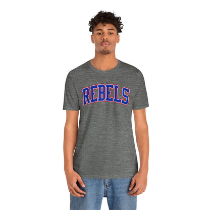 Rebels Collegiate T-Shirt — Red White Blue Team Tee