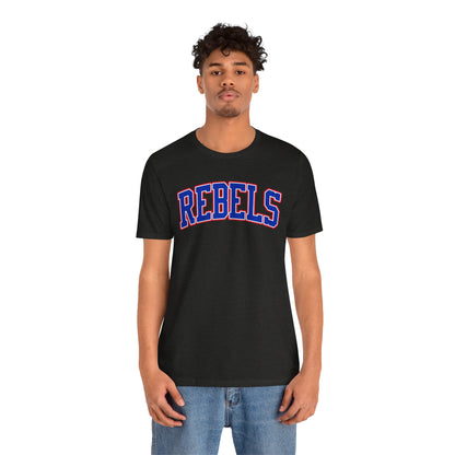 Rebels Collegiate T-Shirt — Red White Blue Team Tee