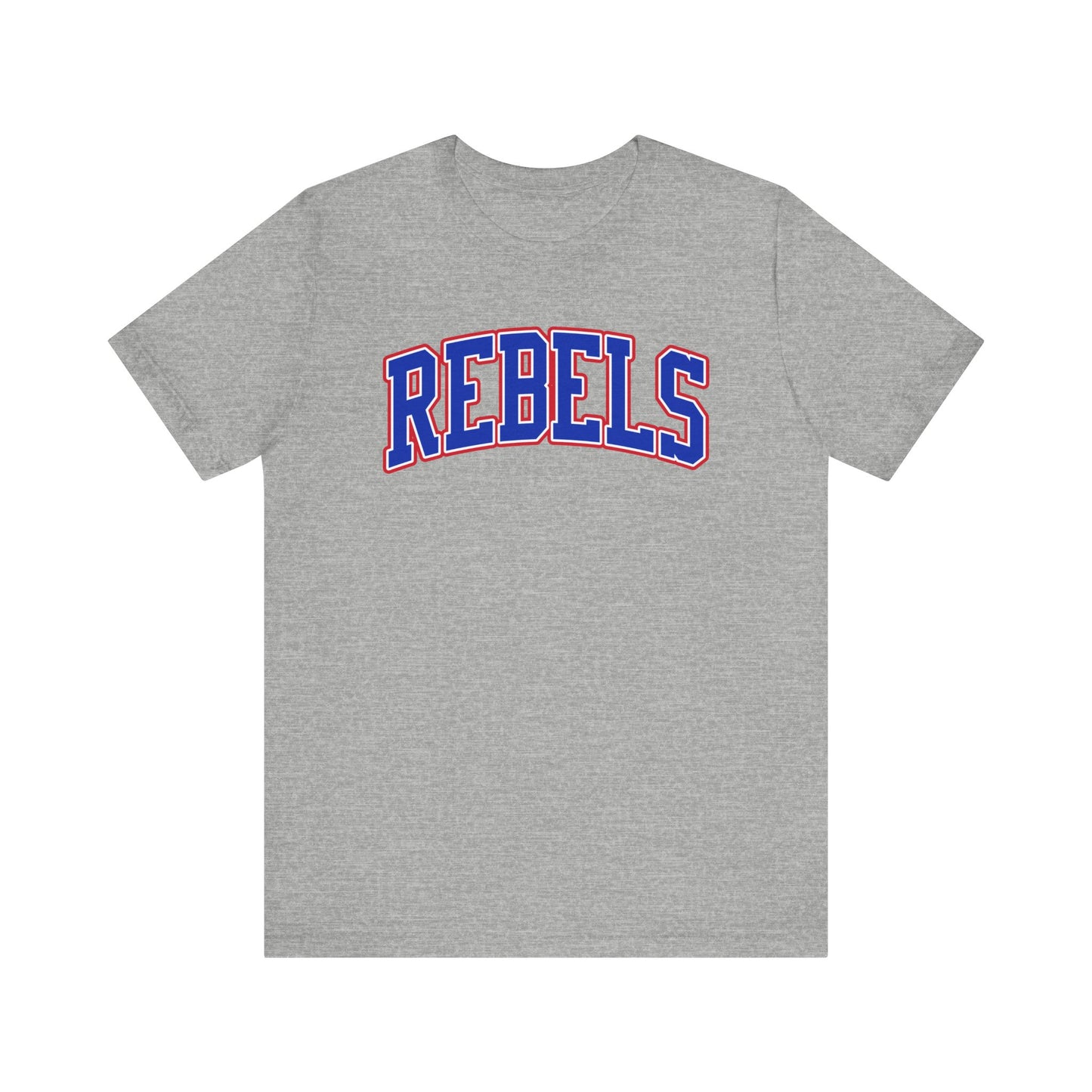 Rebels Collegiate T-Shirt — Red White Blue Team Tee