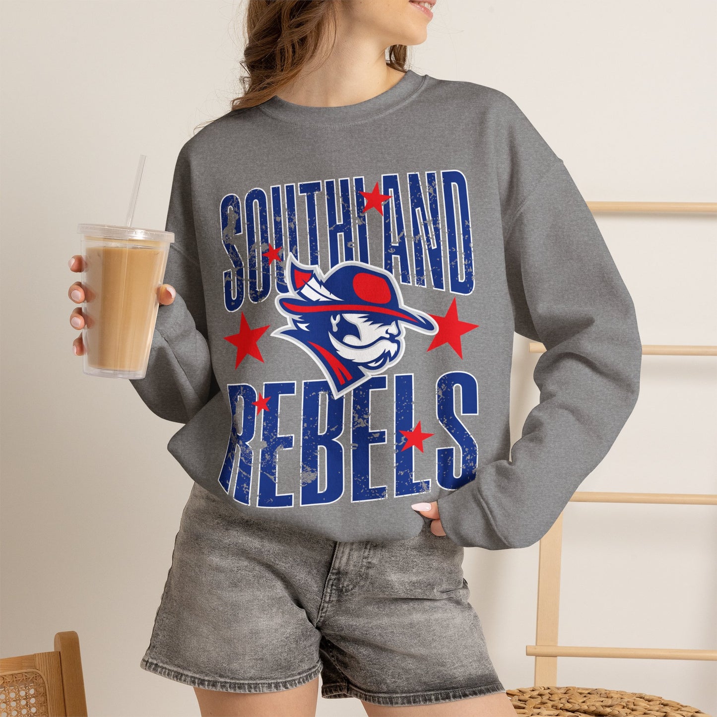 Southland Rebels with Stars Gildan Softstyle Crewneck Sweatshirt