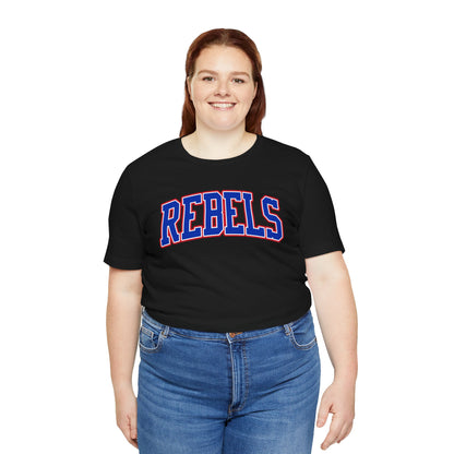 Rebels Collegiate T-Shirt — Red White Blue Team Tee