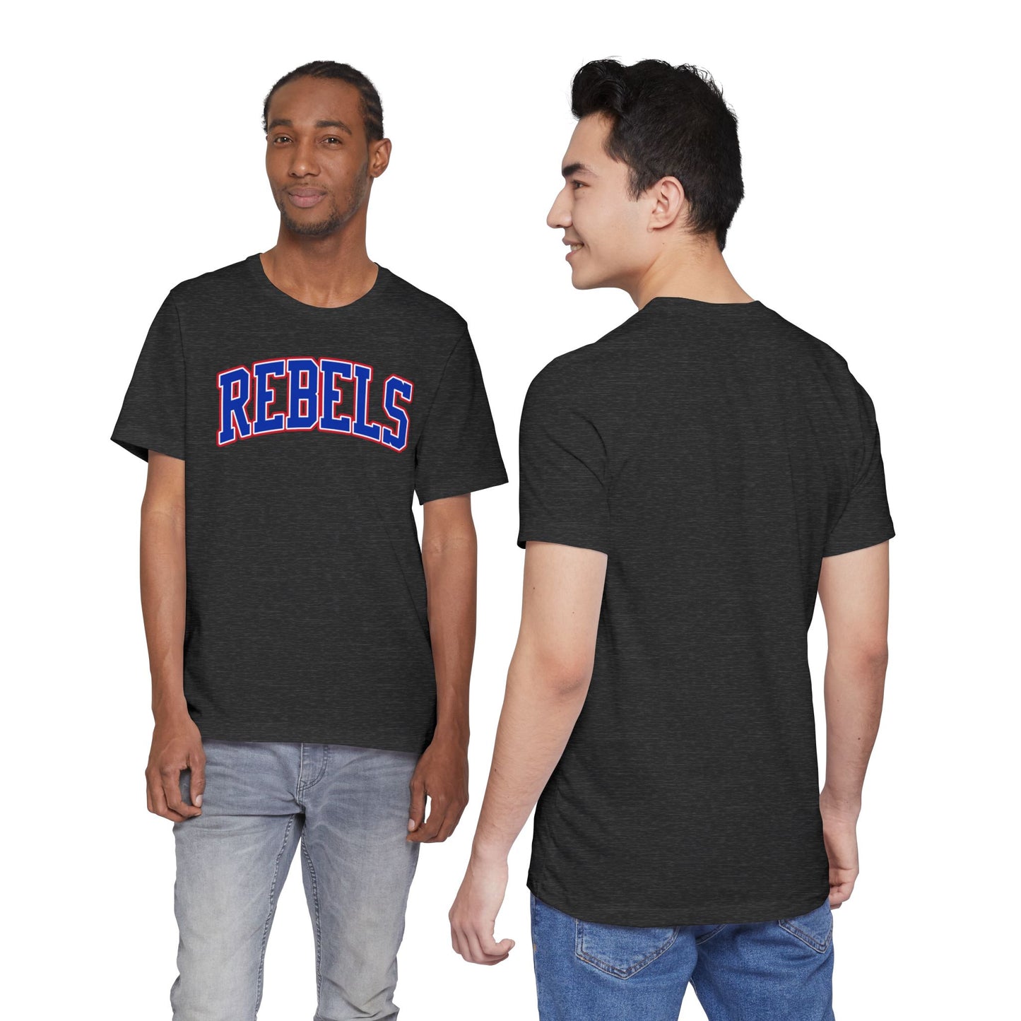 Rebels Collegiate T-Shirt — Red White Blue Team Tee