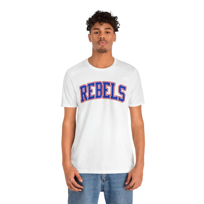 Rebels Collegiate T-Shirt — Red White Blue Team Tee