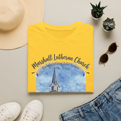 Adult T-Shirt — Marshall Lutheran Church 150th Anniversary (1876–2026) Commemorative Tee (Softstyle - All Colors for 2X and Below)