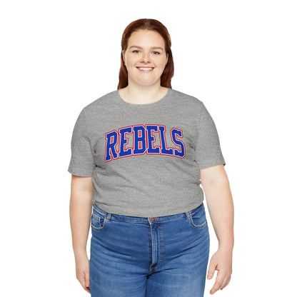 Rebels Collegiate T-Shirt — Red White Blue Team Tee