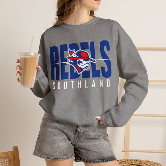 Southland Rebels Modern Mascot Gildan Heavyweight Crewneck