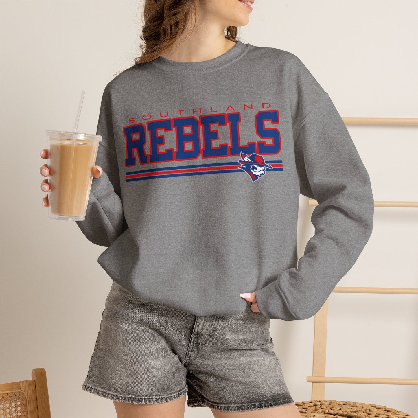 Southland Rebels Graphic Sweatshirt | Vintage Varsity Crewneck | Gildan 18000 Heavy Blend Sweatshirt