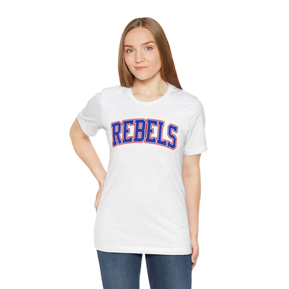 Rebels Collegiate T-Shirt — Red White Blue Team Tee