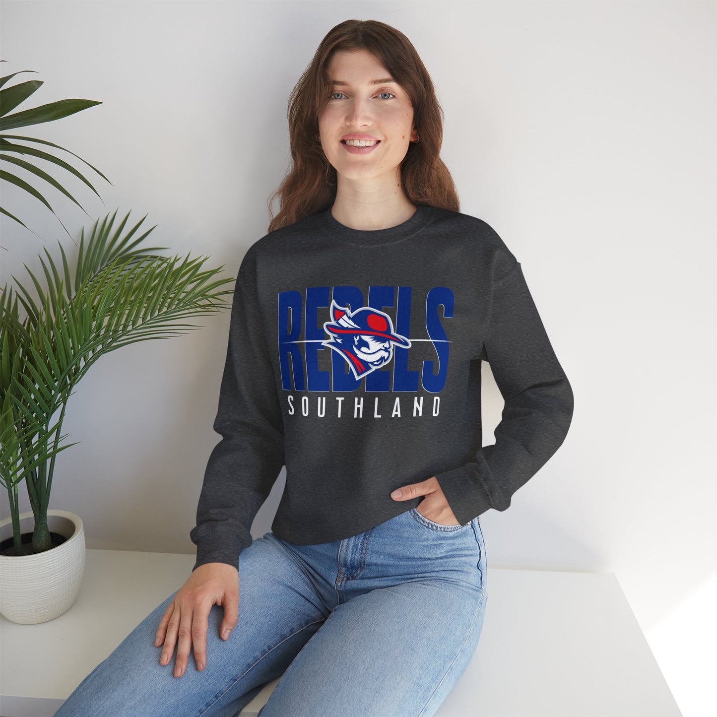 Southland Rebels Modern Mascot Gildan Heavyweight Crewneck
