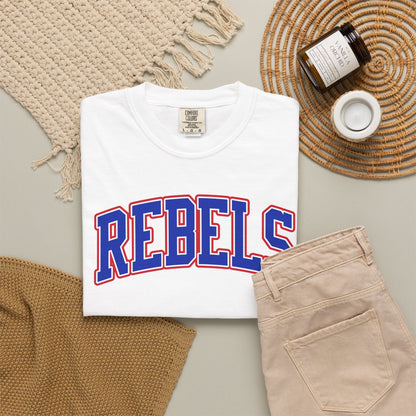 Arched Tri-Color Rebels - Comfort Color Tee