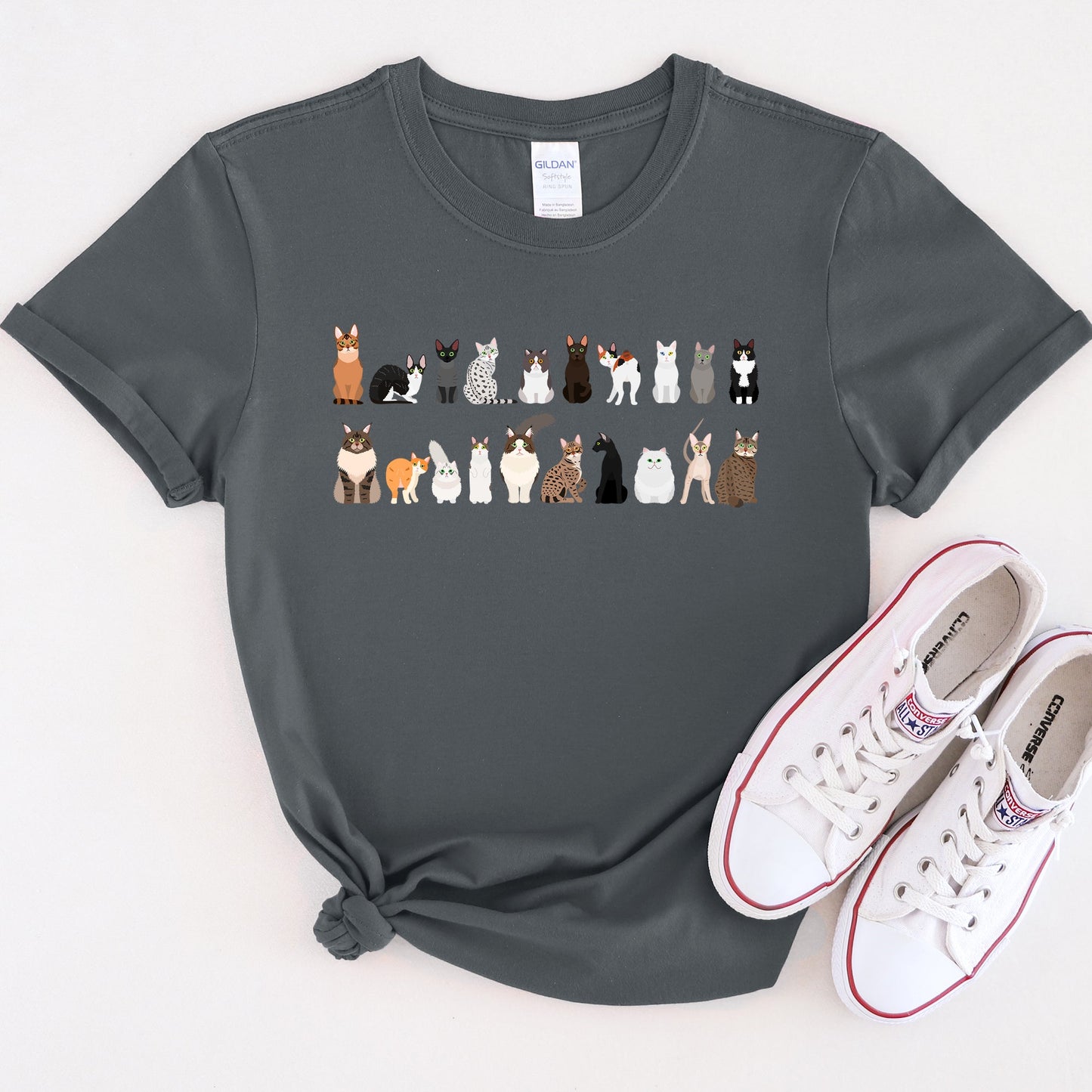 Cat Lovers Super Soft Tees, Pet Animal Shirts, Illustration, Breeds