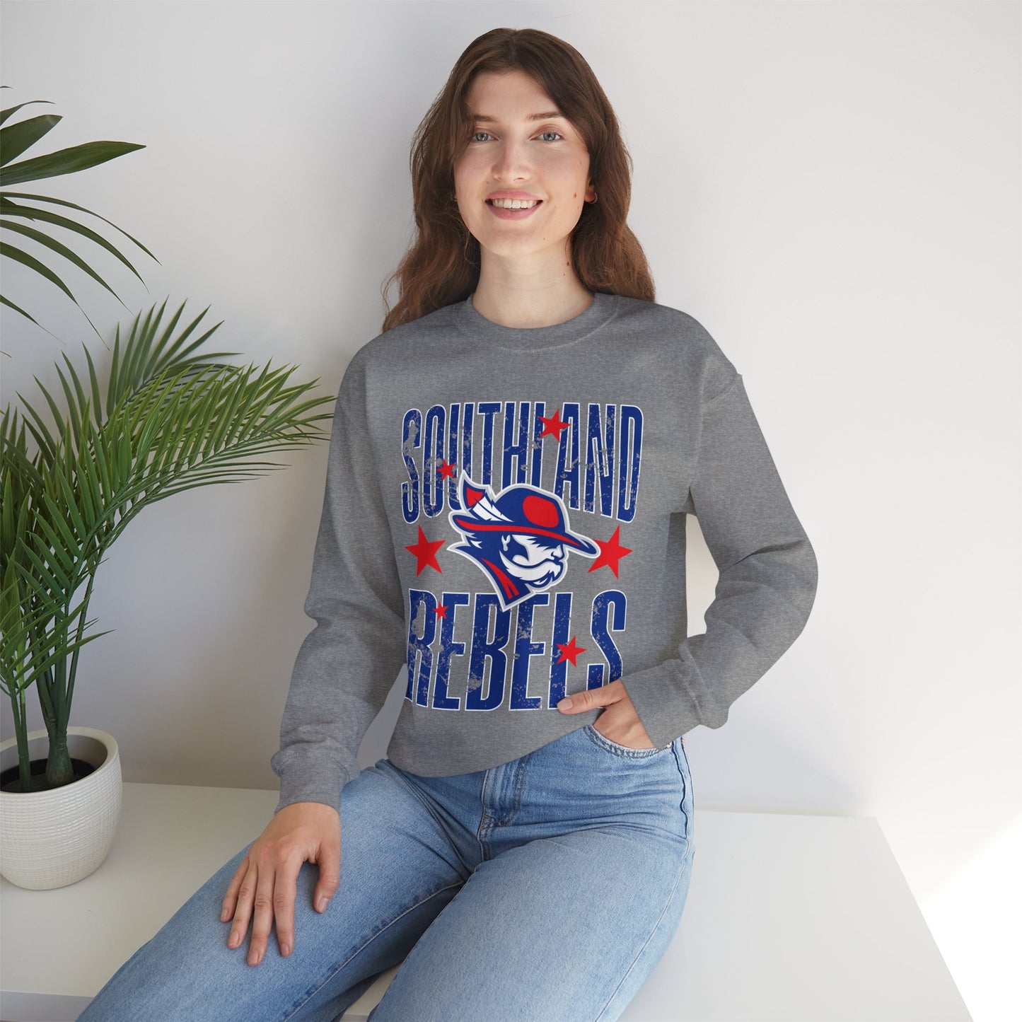 Southland Rebels with Stars Gildan Softstyle Crewneck Sweatshirt