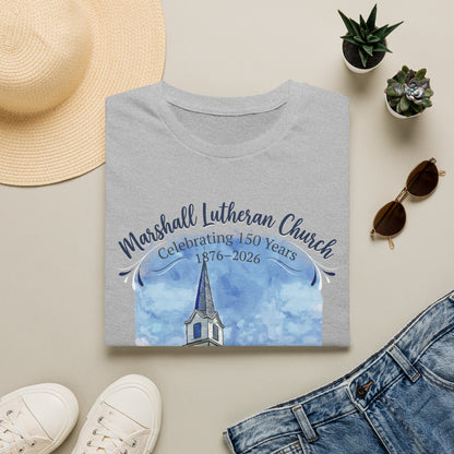 Adult T-Shirt — Marshall Lutheran Church 150th Anniversary (1876–2026) Commemorative Tee (Softstyle - All Colors for 2X and Below)