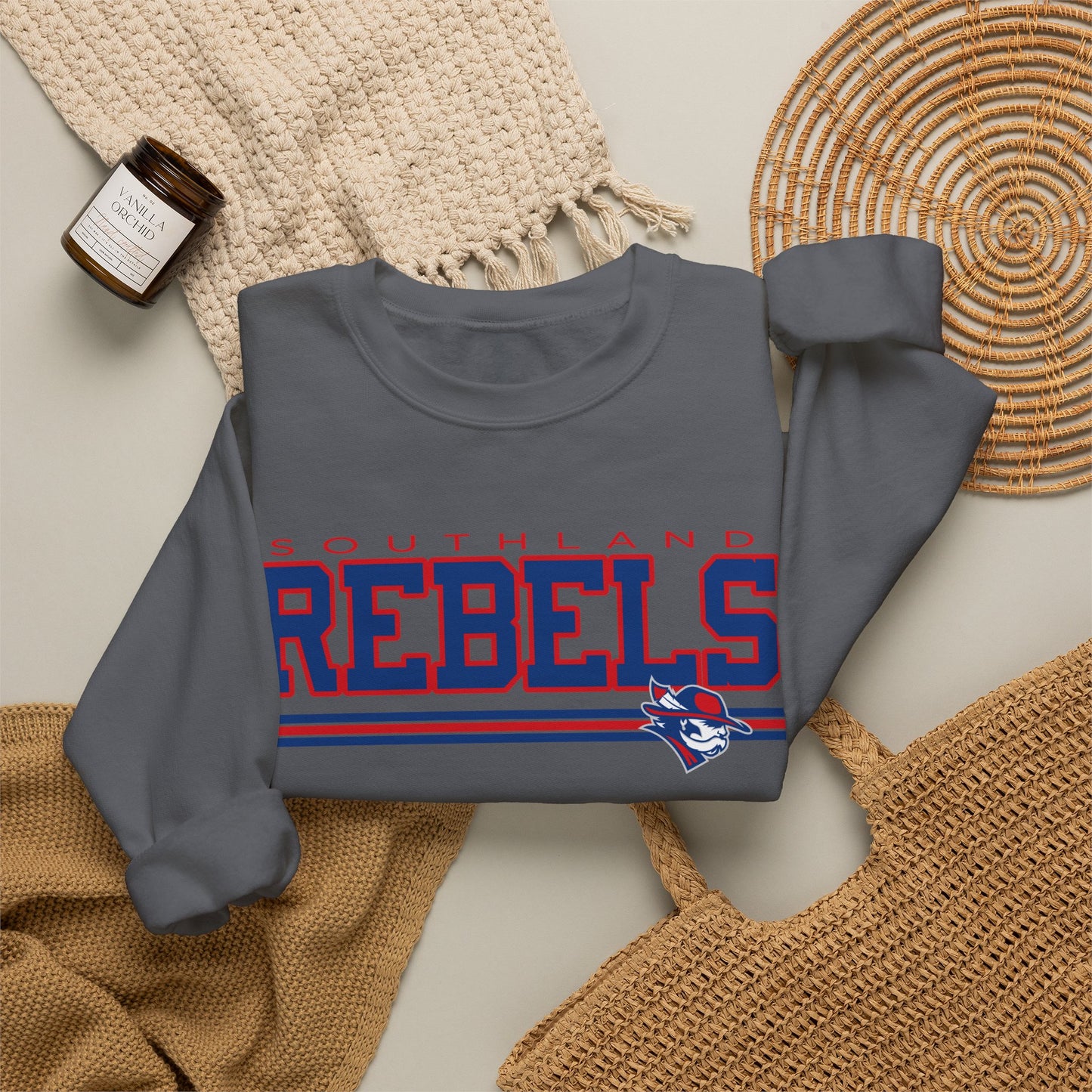 Southland Rebels Graphic Sweatshirt | Vintage Varsity Crewneck | Gildan 18000 Heavy Blend Sweatshirt