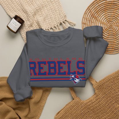 Southland Rebels Graphic Sweatshirt | Vintage Varsity Crewneck | Gildan 18000 Heavy Blend Sweatshirt
