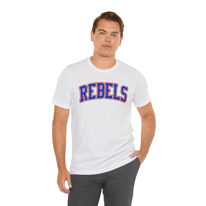 Rebels Collegiate T-Shirt — Red White Blue Team Tee
