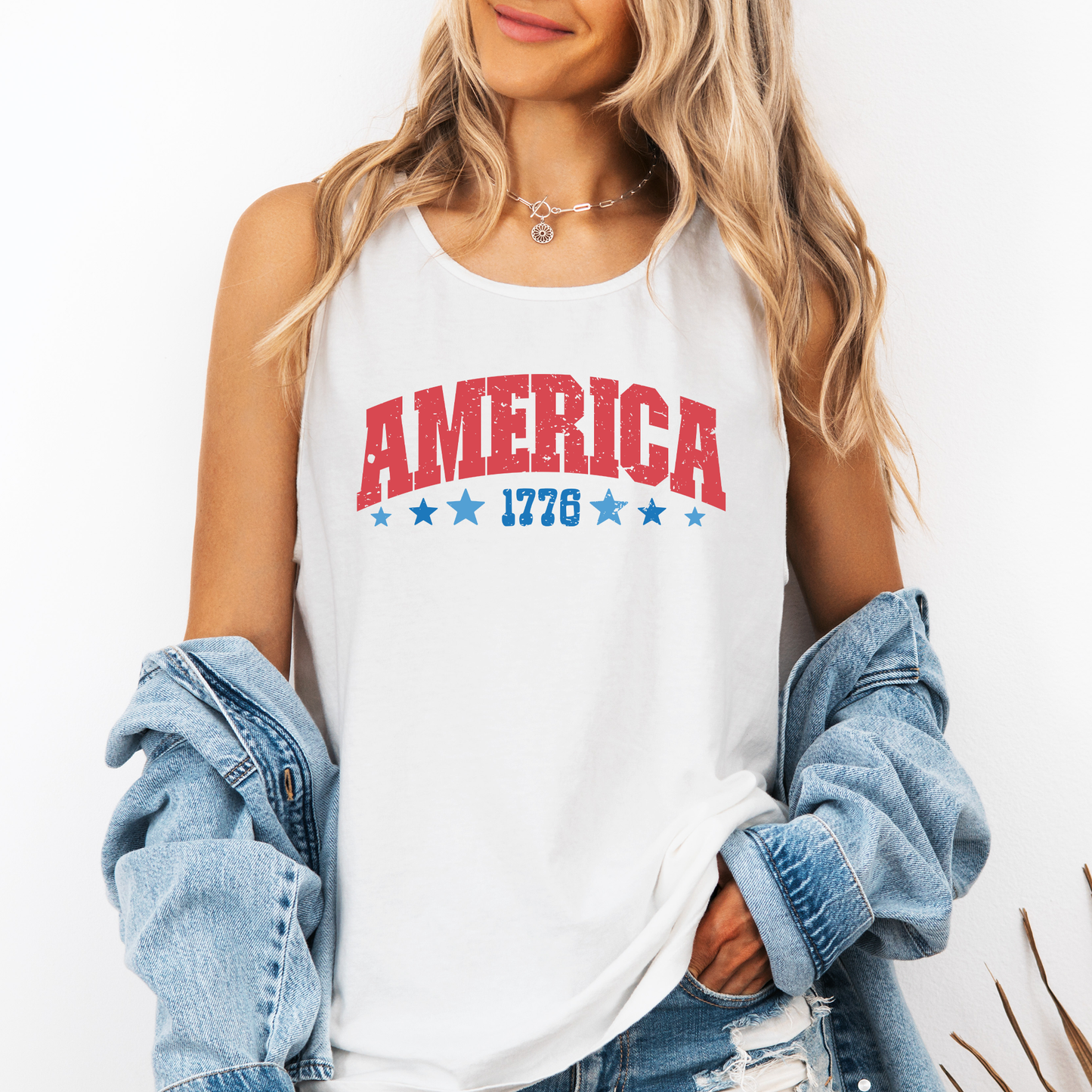 America 1776, Fourth of July, America, Patriotic, USA Comfort Colors Tank Top