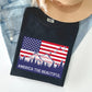 America The Beautiful, Flag, Mountains, Patriotic Tshirt Comfort Colors T-Shirt
