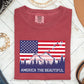 America The Beautiful, Flag, Mountains, Patriotic Tshirt Comfort Colors T-Shirt