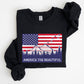 America The Beautiful, Flag, Mountains, Patriotic Sweatshirt
