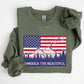 America The Beautiful, Flag, Mountains, Patriotic Sweatshirt