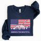 America The Beautiful, Flag, Mountains, Patriotic Sweatshirt