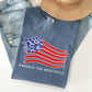 America The Beautiful, Flower Flag, Patriotic Tshirt Comfort Colors T-Shirt