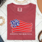 America The Beautiful, Flower Flag, Patriotic Tshirt Comfort Colors T-Shirt