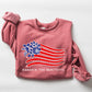 America The Beautiful, Flower Flag, Patriotic Sweatshirt