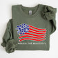 America The Beautiful, Flower Flag, Patriotic Sweatshirt