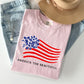 America The Beautiful, Flower Flag, Patriotic Tshirt Comfort Colors T-Shirt
