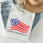 America The Beautiful, Flower Flag, Patriotic Tshirt Comfort Colors T-Shirt