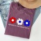 America The Beautiful, Flowers, Red White Blue Tshirt Comfort Colors T-Shirt
