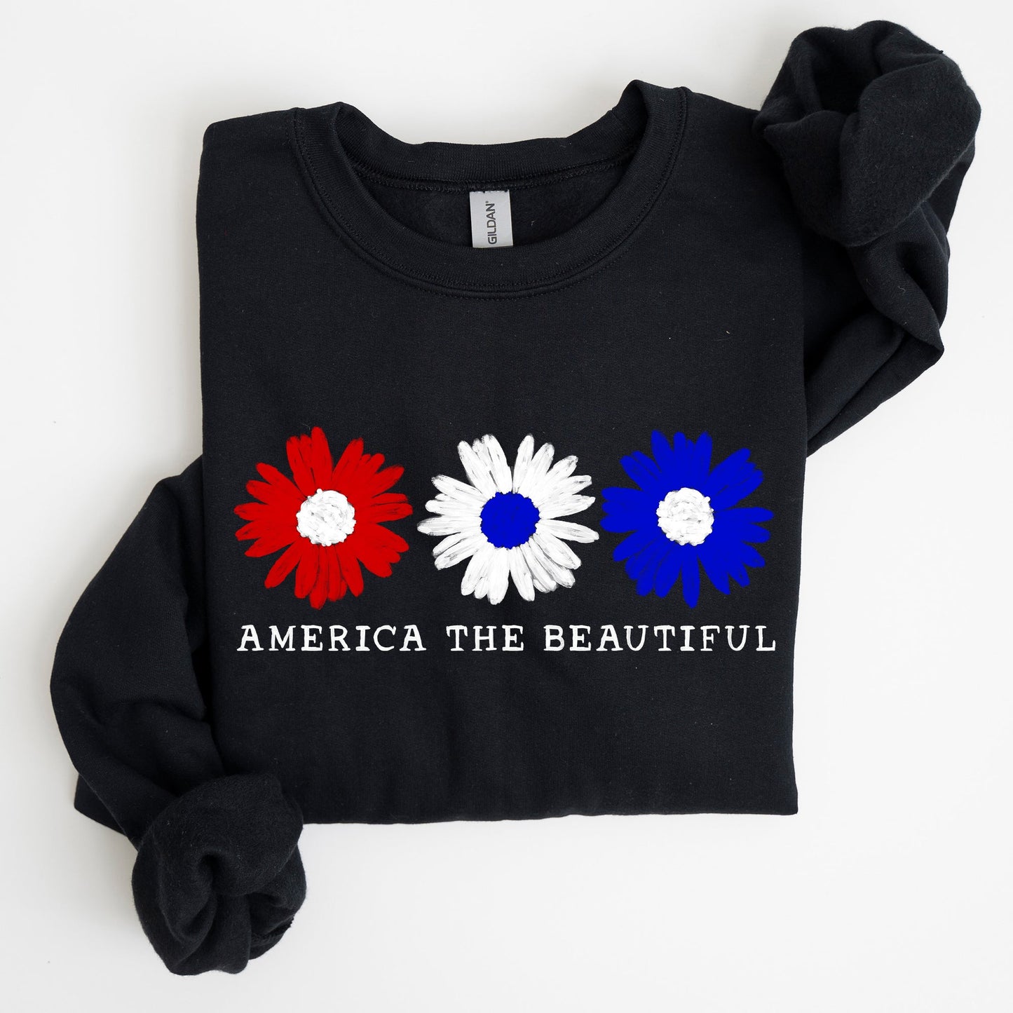 America The Beautiful, Red White Blue, Patriotic Sweatshirt