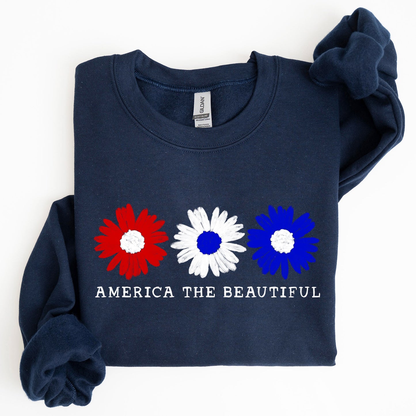 America The Beautiful, Red White Blue, Patriotic Sweatshirt