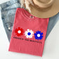 America The Beautiful, Flowers, Red White Blue Tshirt Comfort Colors T-Shirt