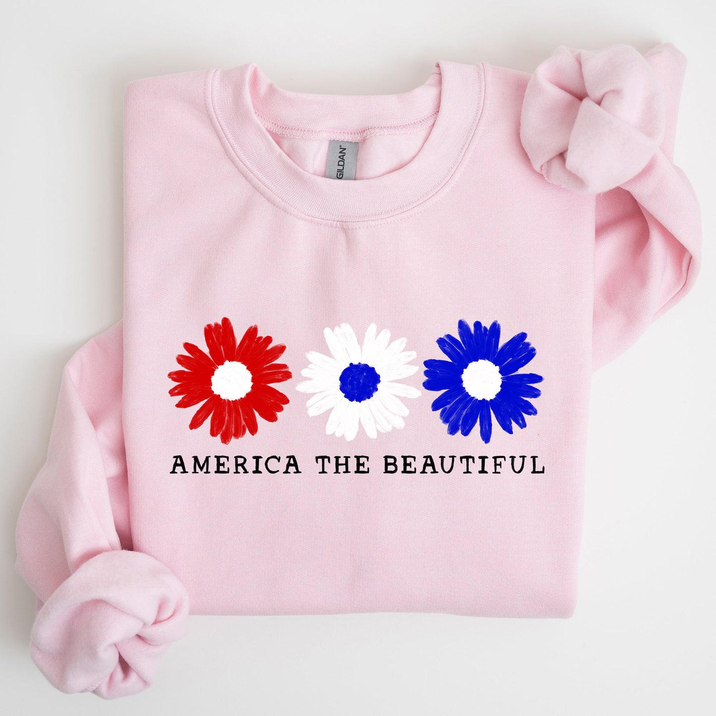 America The Beautiful, Red White Blue, Patriotic Sweatshirt