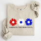 America The Beautiful, Red White Blue, Patriotic Sweatshirt