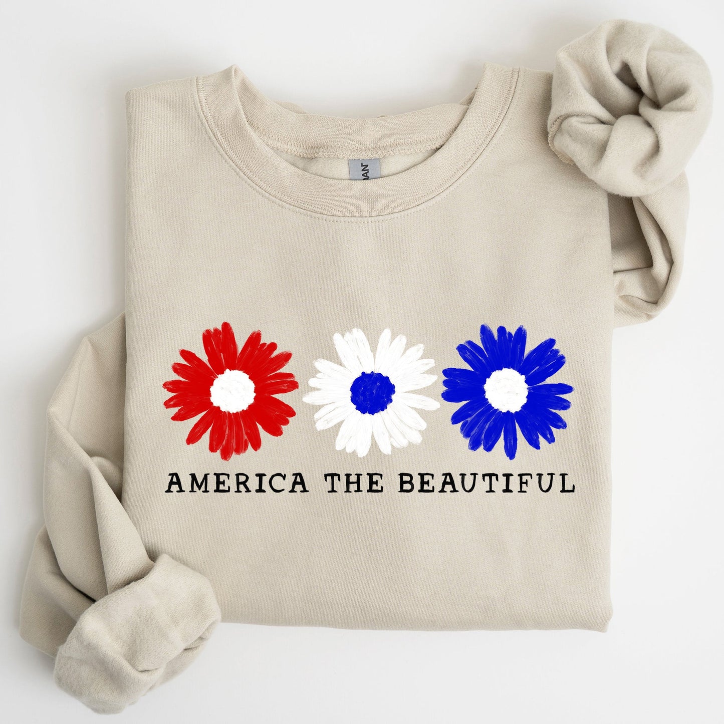 America The Beautiful, Red White Blue, Patriotic Sweatshirt