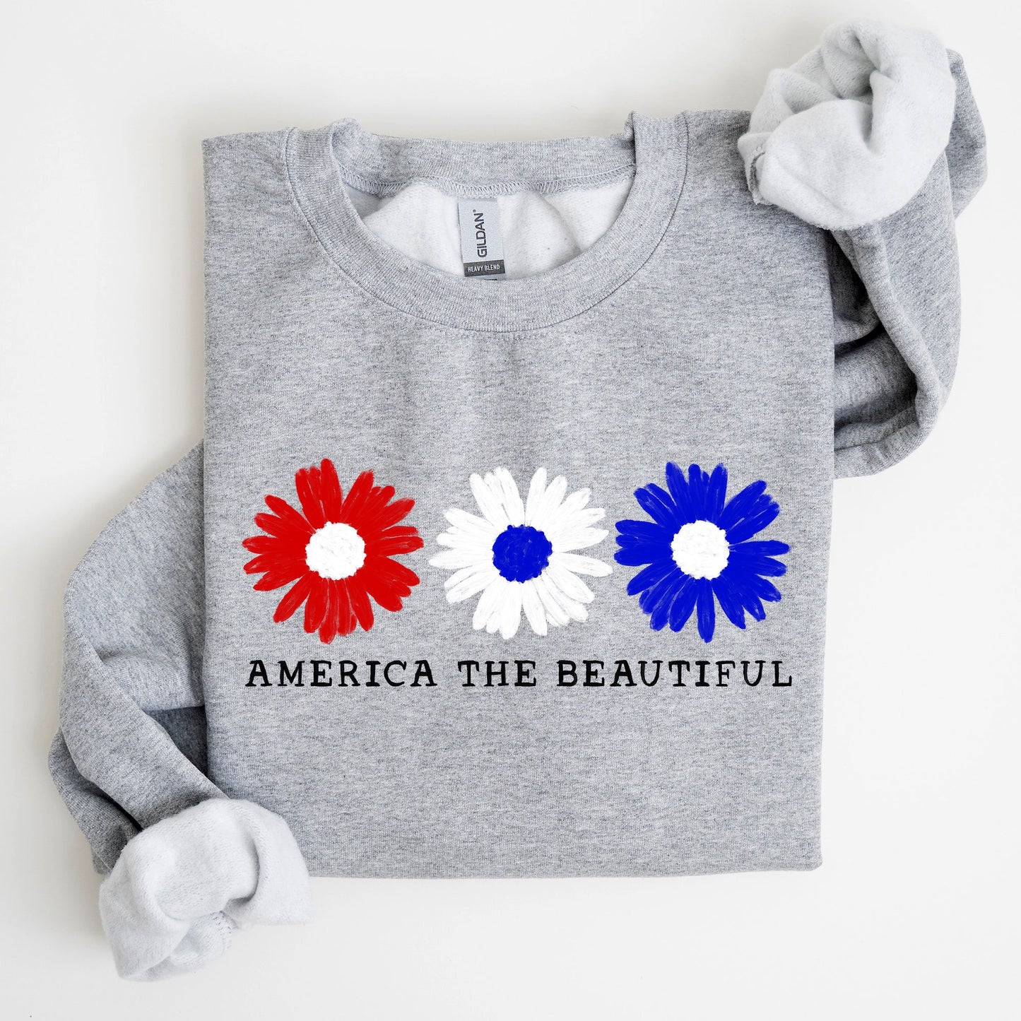 America The Beautiful, Red White Blue, Patriotic Sweatshirt
